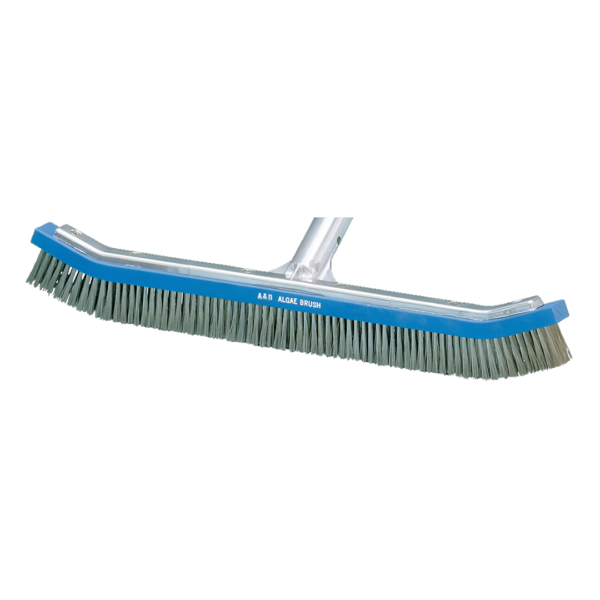 A&B 5040 18" Curved Algae Brush with Straight Stainless Steal Bristles