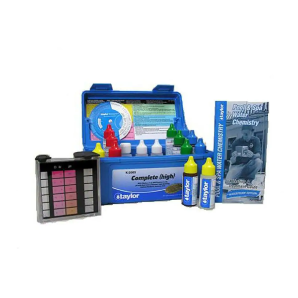 Complete kit for Chlorine/Bromine, pH, Alkalinity, Hardness, CY