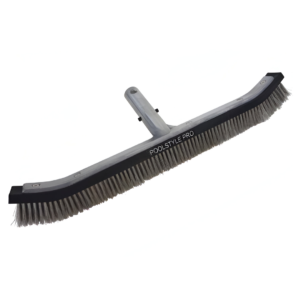 PoolStyle K204BU/SS/SCP 18" Curved Wall & Algae Brush with Stainless Steel Bristles