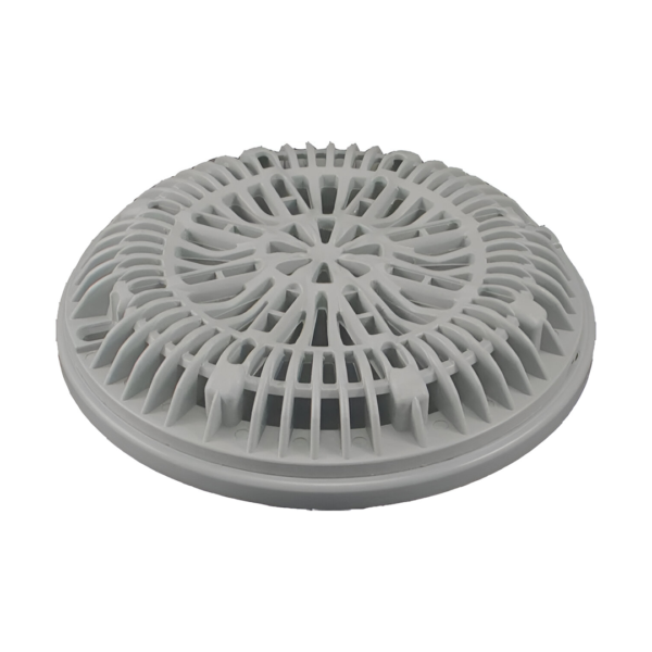 Super-Pro® 25548-007-000 8" Round Dark Gray Anti-Vortex Main Drain Frame and Grate