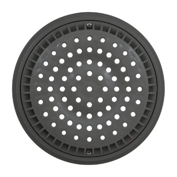 Super-Pro® SG640-2317VC 8" Round Gray Anti-Vortex Main Drain Frame & Grate