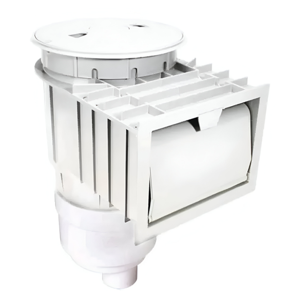 Waterway-540-6410-Renegade Gunite Skimmers 2-Port Round Lid 2" Socket White